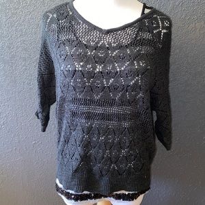 Knitted sweater and old navy sparkling tank top